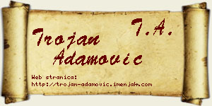 Trojan Adamović vizit kartica
